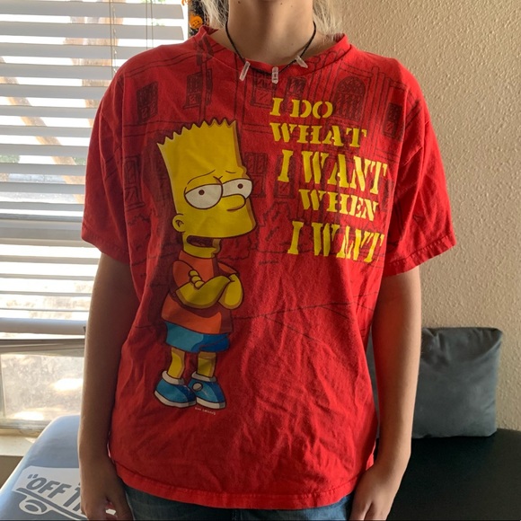 red bart simpson shirt